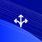 road with multiple paths icon